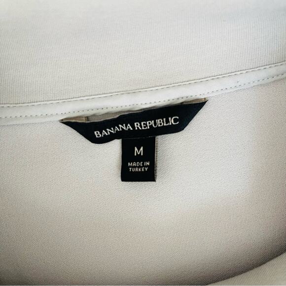 Banana Republic grey boxy mock neck stretchy pullover top medium - Picture 6 of 7